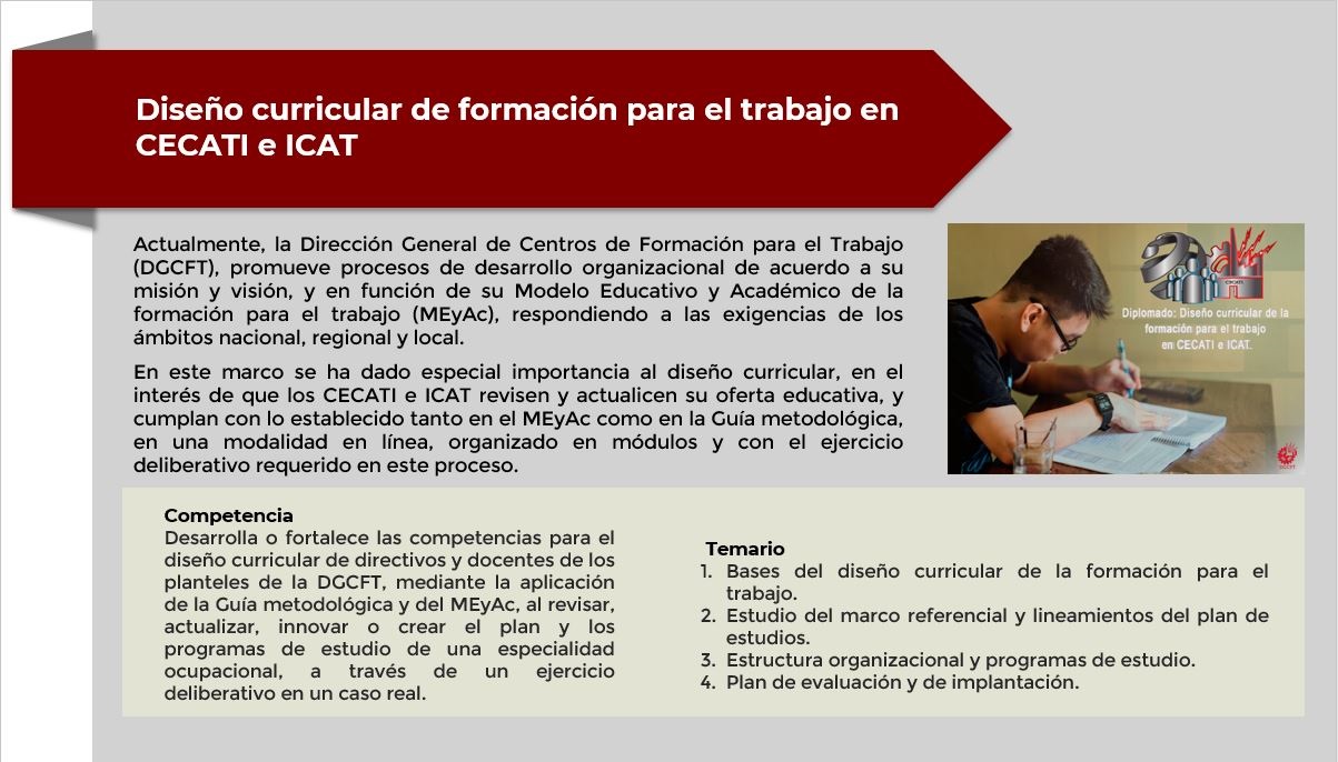 Plataforma de formacion en linea de la DGCFT